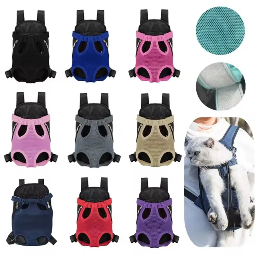 Adjustable Breathable Pet Carrier Backpack – Cats & Small Dogs