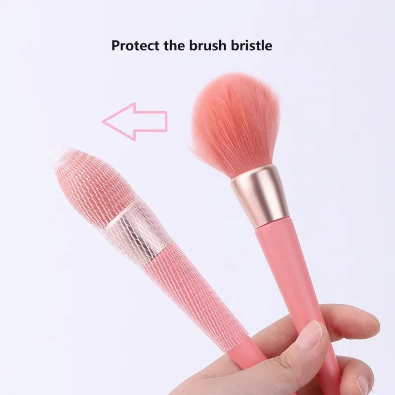 Makeup Brush Protective Mesh Covers – 20/50 Pack Nylon Sleeves