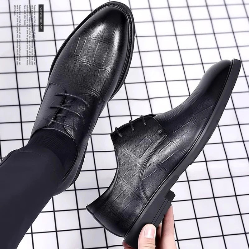Men's Pointed Toe Oxford Dress Shoes – Lace-Up Formal