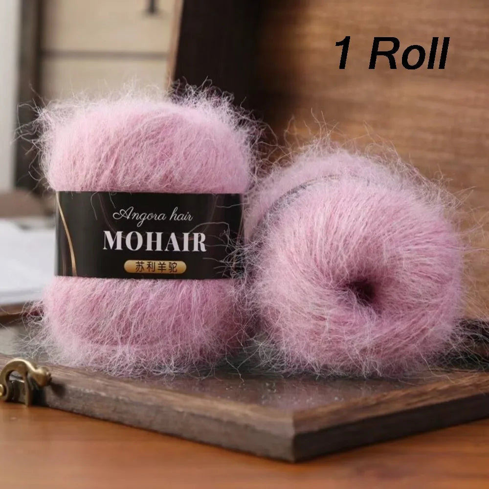 Soft Fluffy Alpaca Mohair Yarn – Knitting & Crochet DIY Craft