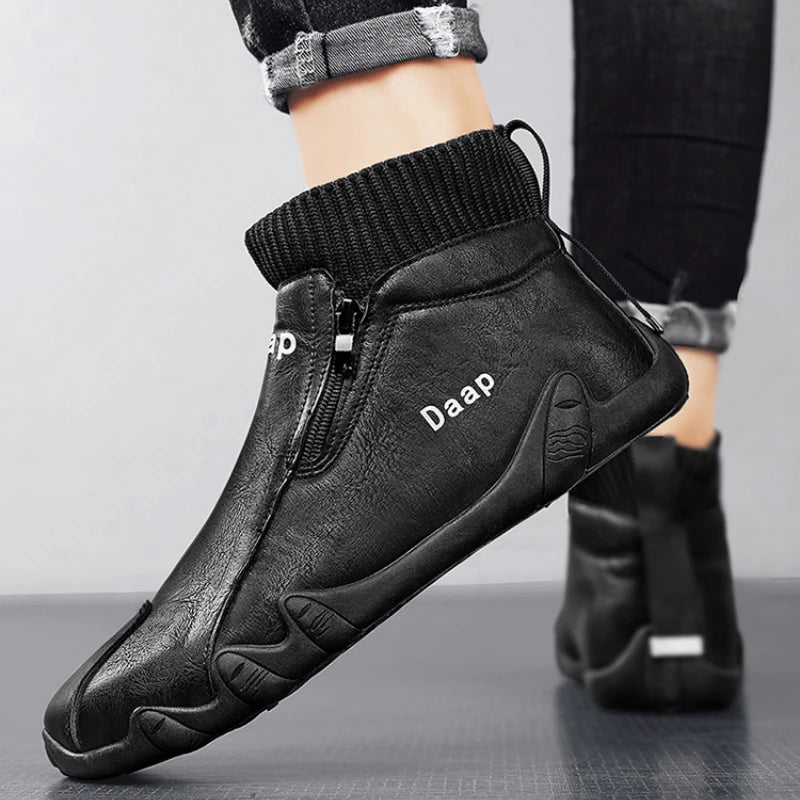 LEDP Men's High-Top Ankle Boots – Non-Slip Outdoor Work Shoes