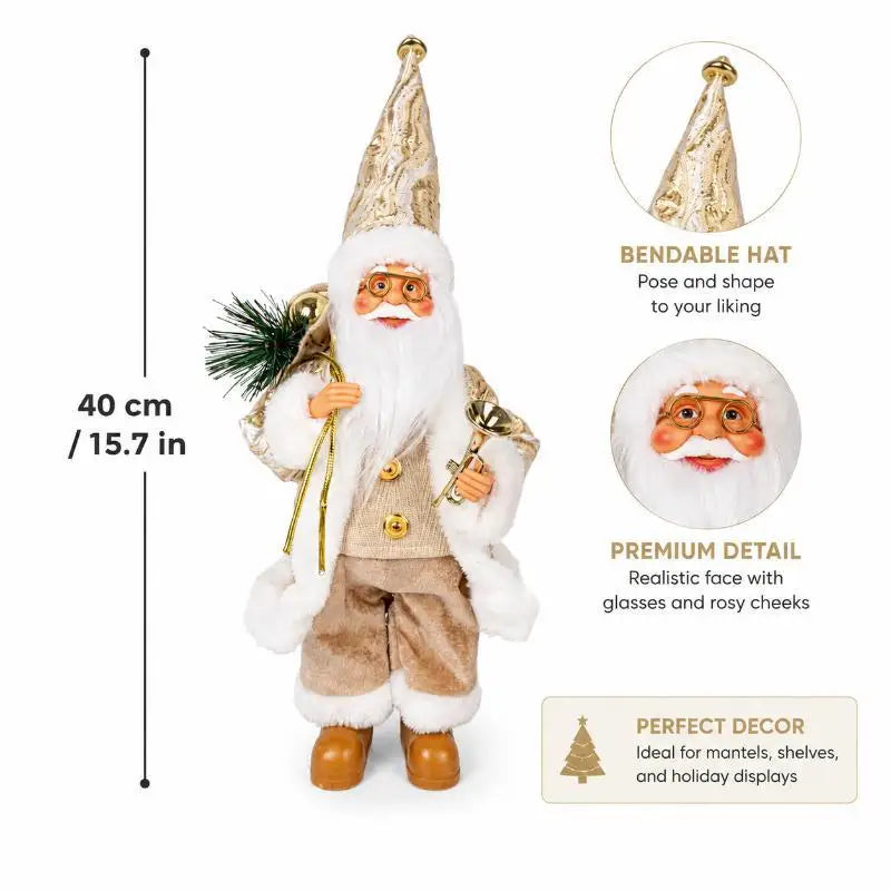 Santa Claus Standing Figurine | Outdoor Christmas Garden Decor