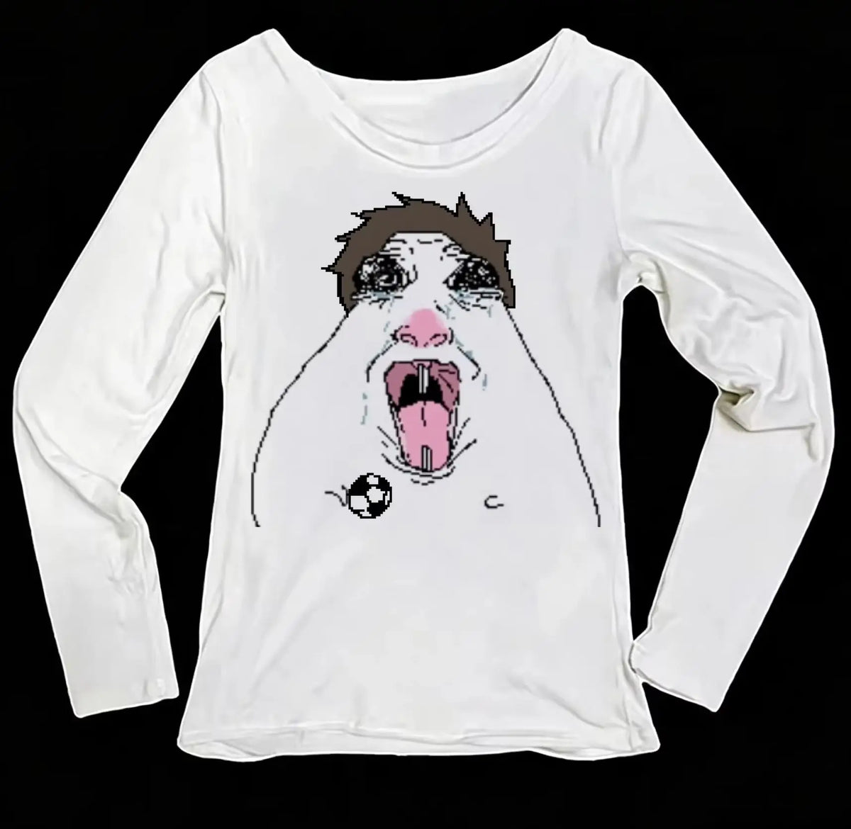 Women's Y2K Football Meme Long Sleeve Slim Fit T-Shirt