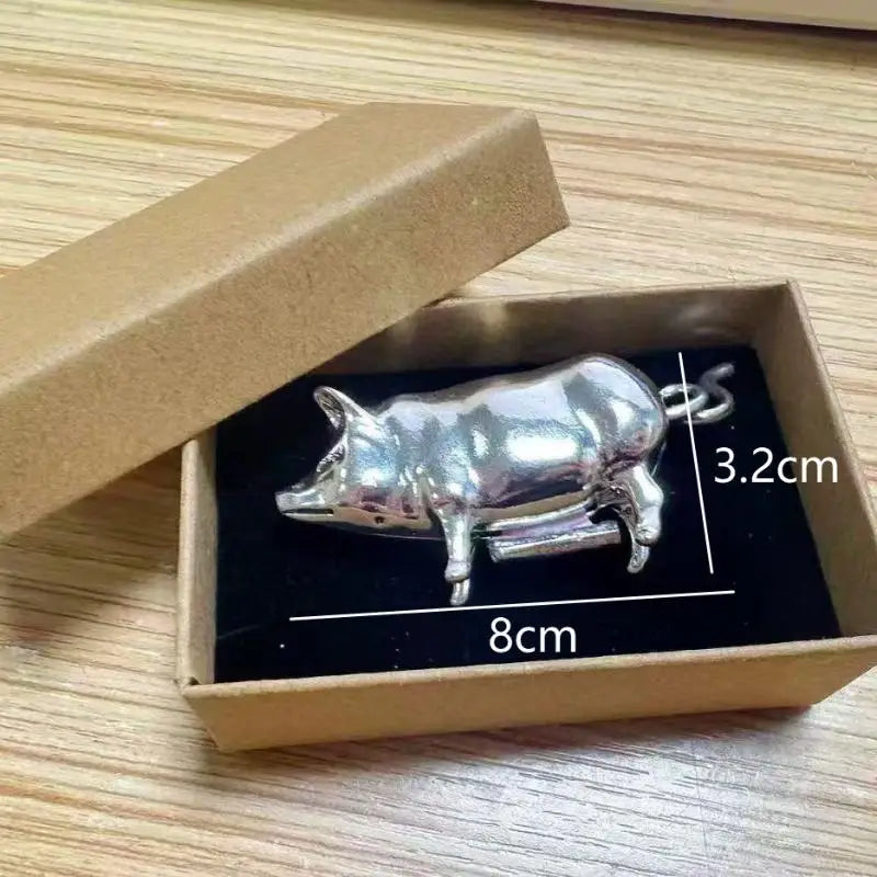 Pig-Shaped Mini Retractable Tape Measure | Metal Sewing Tool