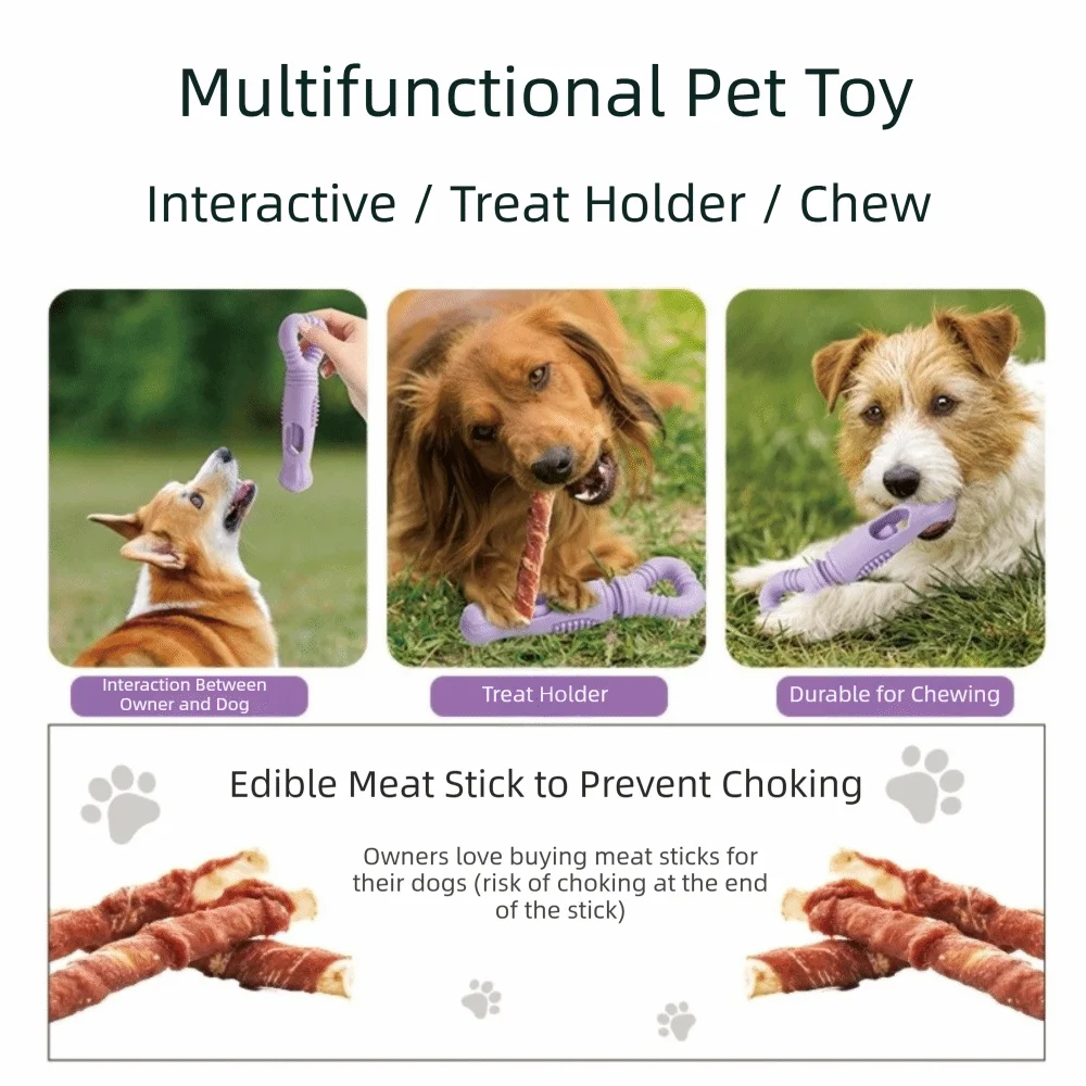 Rotating Dog Chew Stick Toy – Interactive Nylon for All Breeds