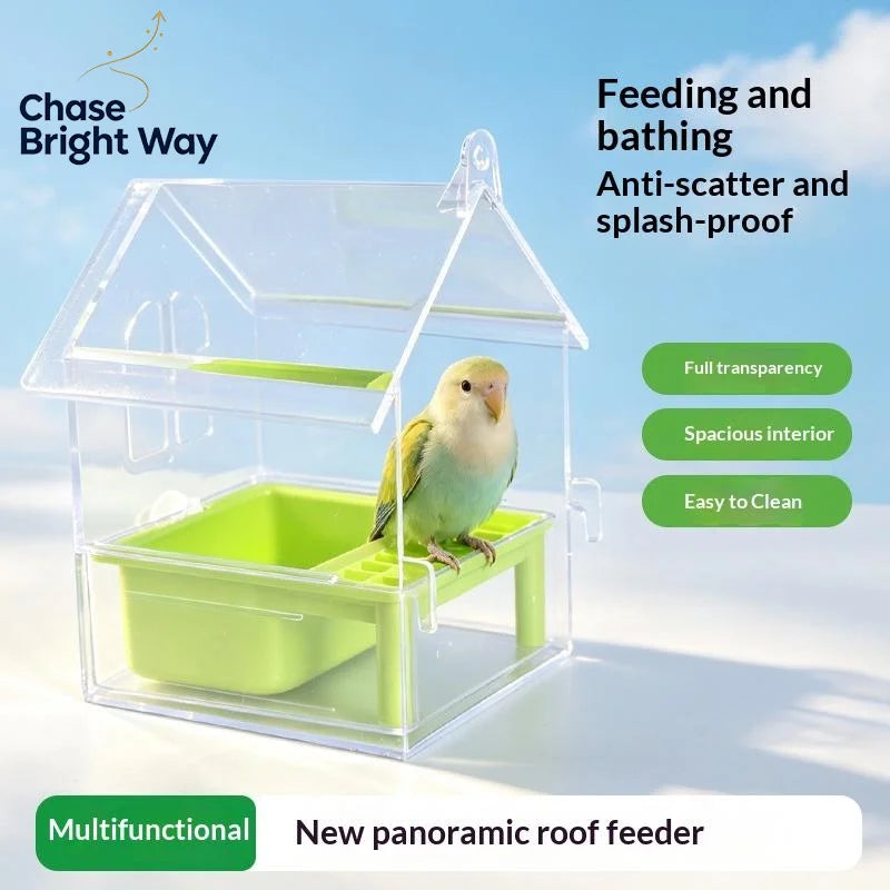 Hanging Bird Feeder Bowl – Leakproof Cage Feeder for Parrots