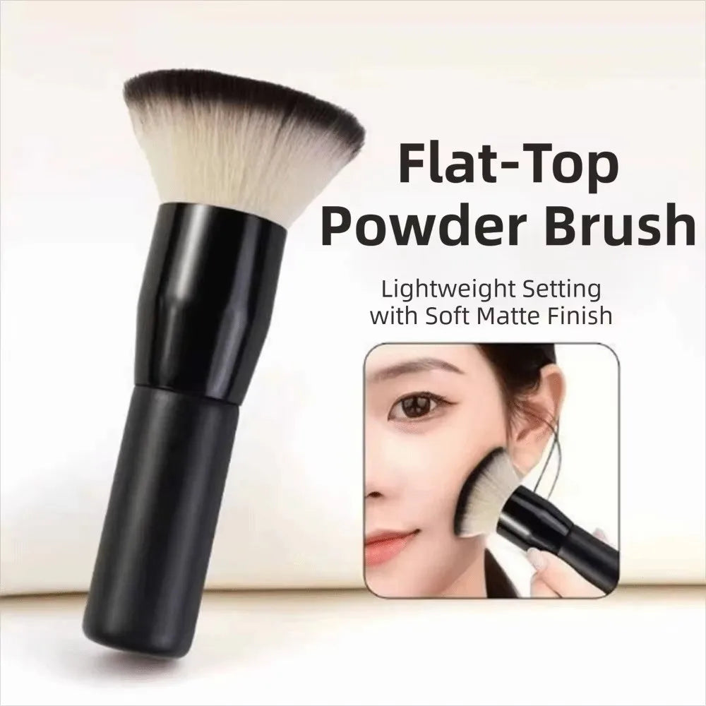 Fluffy Loose Powder Brush – Soft Synthetic Fiber Wood Handle