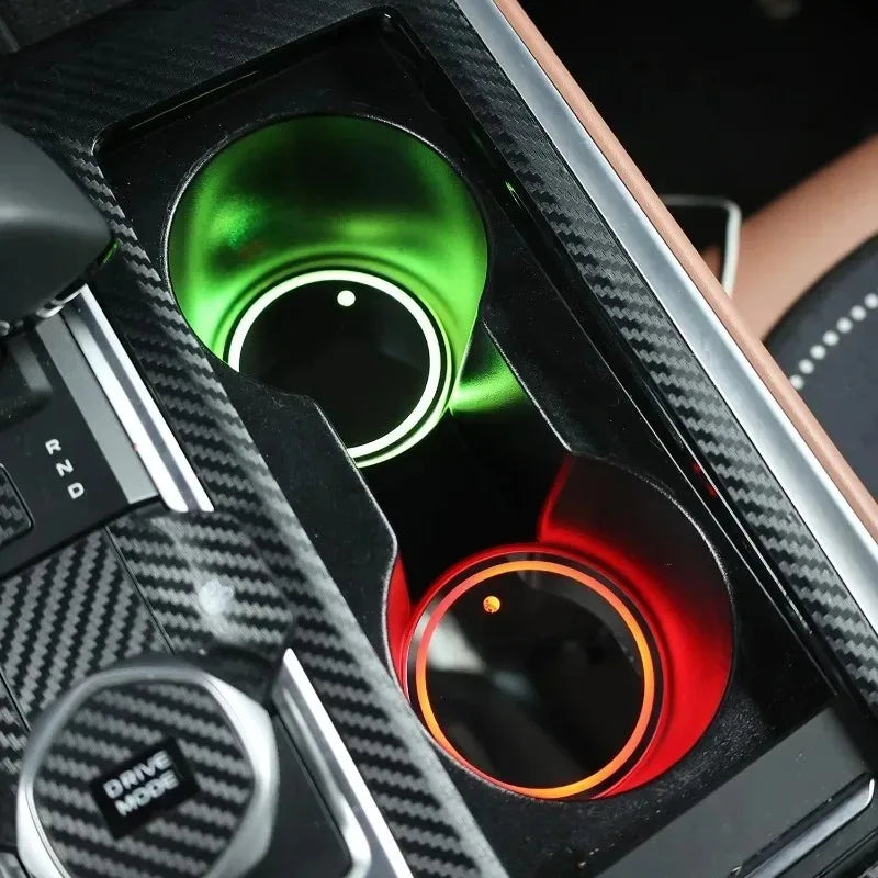 RGB LED Car Cup Holder Coaster – 7-Color Auto Sensor Light