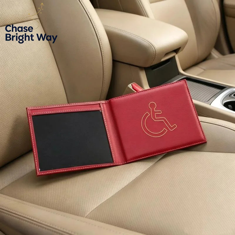 Waterproof PU Leather Accessibility ID & Certificate Holder