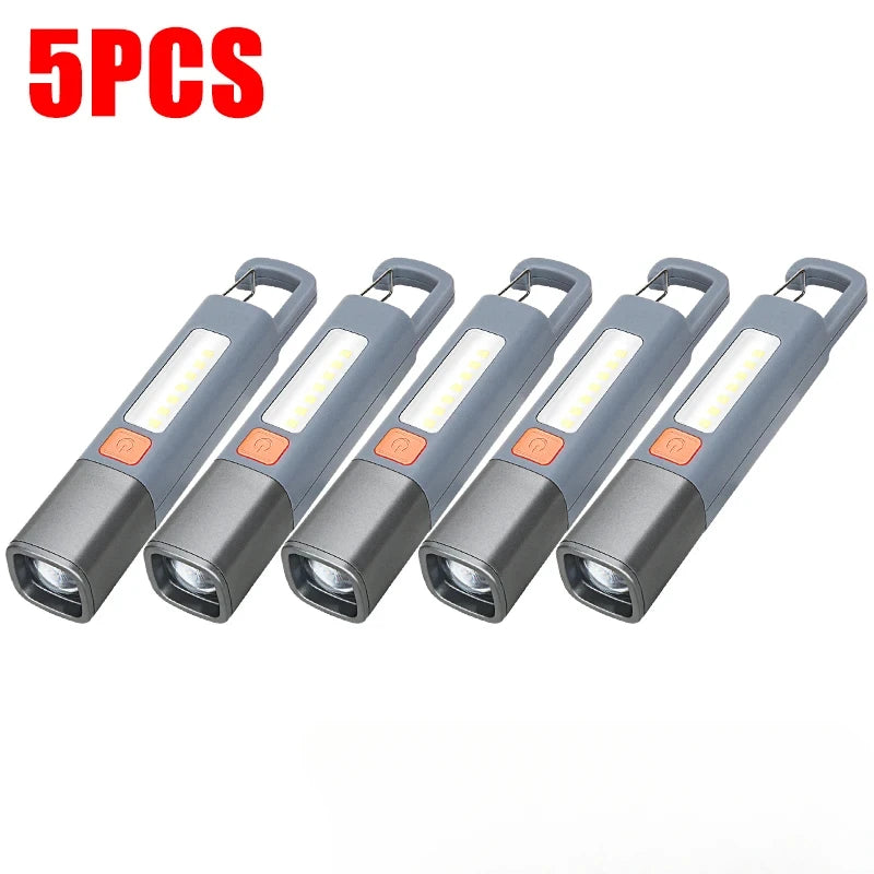 XPE LED Flashlight with Hook – USB-C Rechargeable Camping Torch