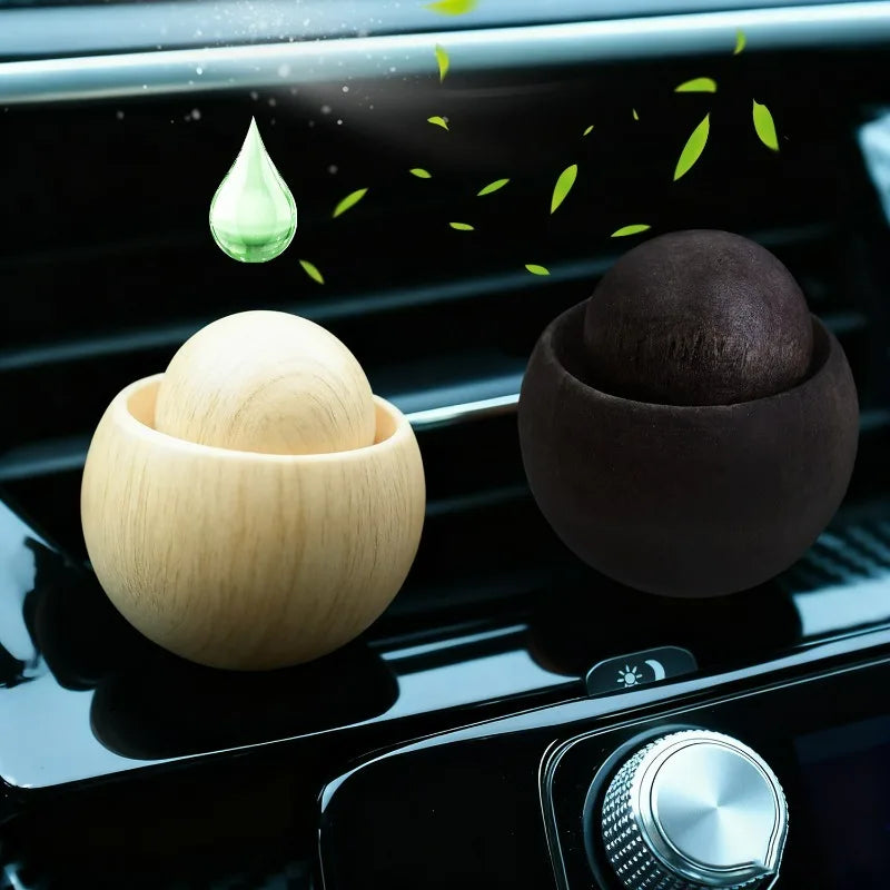 Wood Egg Car Vent Clip Diffuser | Essential Oil Air Freshener