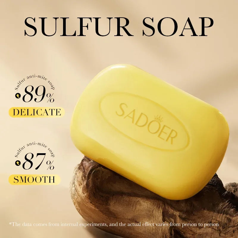 Sadoer Sulfur Handmade Facial & Body Cleansing Soap 1-2 Pcs