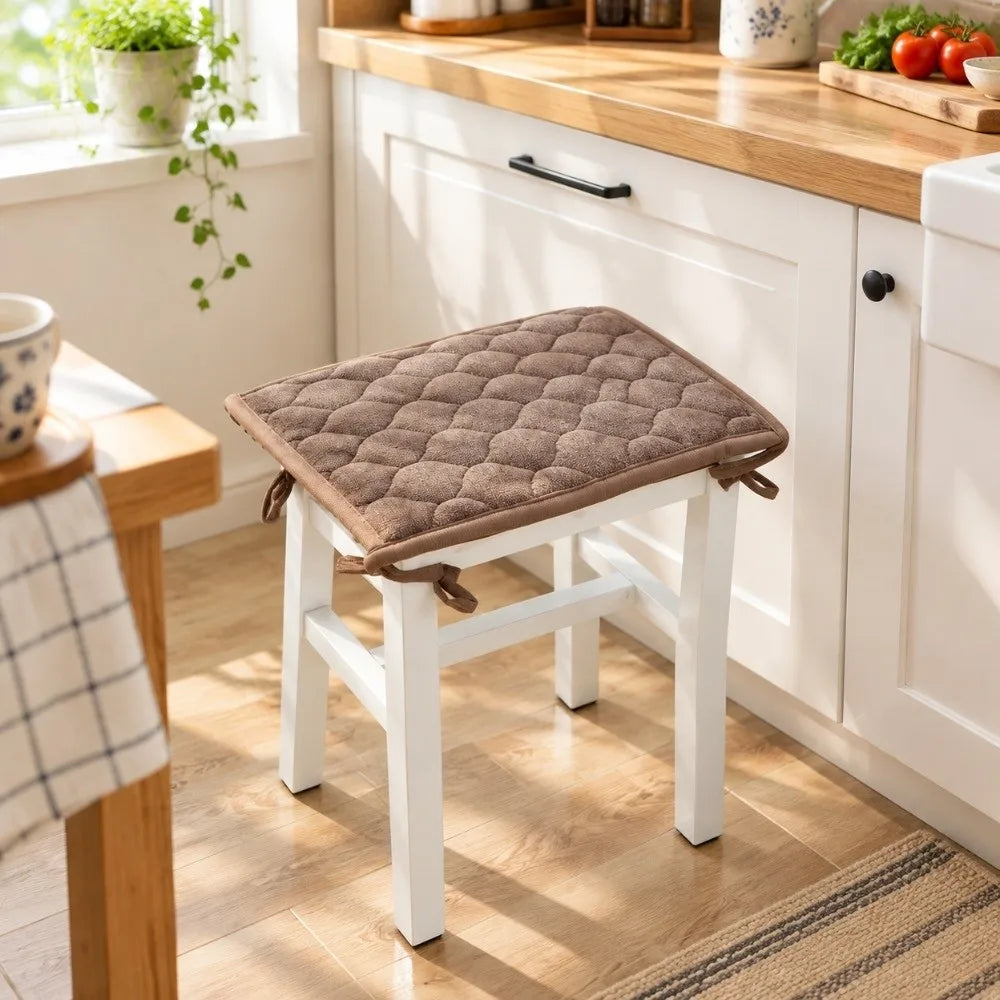 Thickened Plush Seat Cushion – Anti-Slip Strap & PP Cotton Fill