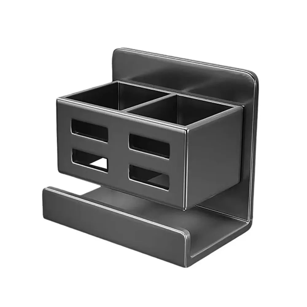 Wall-Mounted Toothbrush & Razor Organizer – Punch-Free Rack