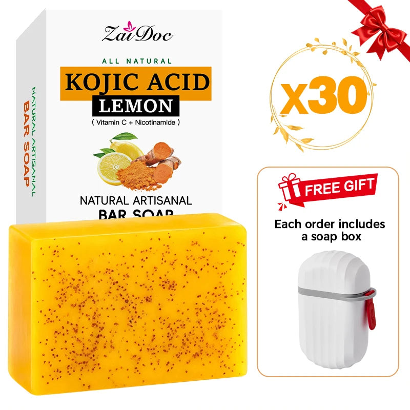 ZaiDoc Kojic Acid Turmeric Bar Soap – Brightening Body Cleanser