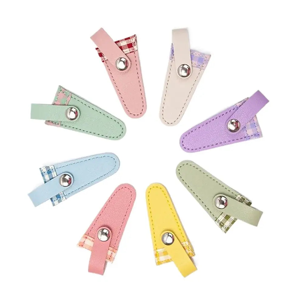 PU Scissors Protective Cover – Colorful Lattice Blade Sleeve