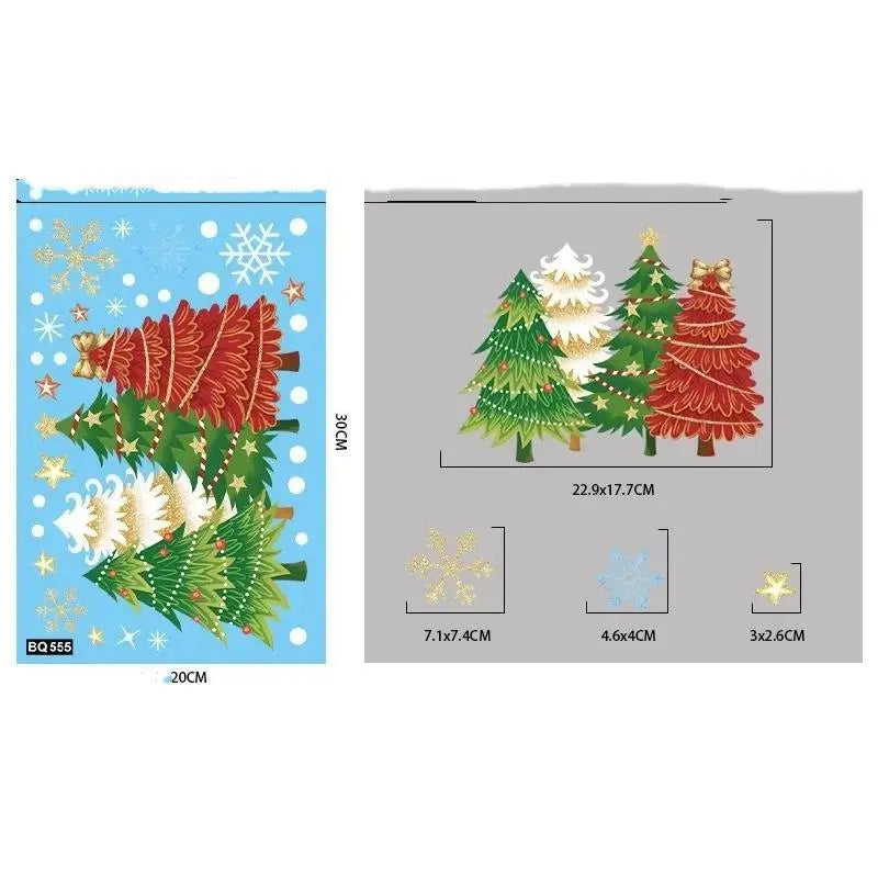 Christmas Window Clings – Removable Self-Adhesive Festive Decals