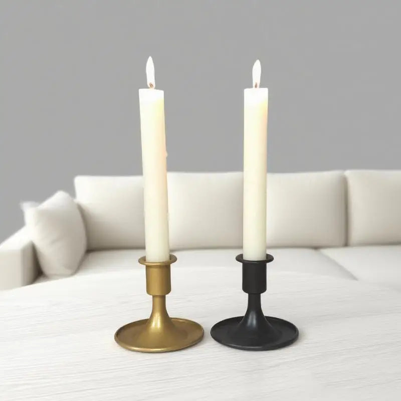 Vintage Metal Chamberstick Candle Holder – Teacup Handle