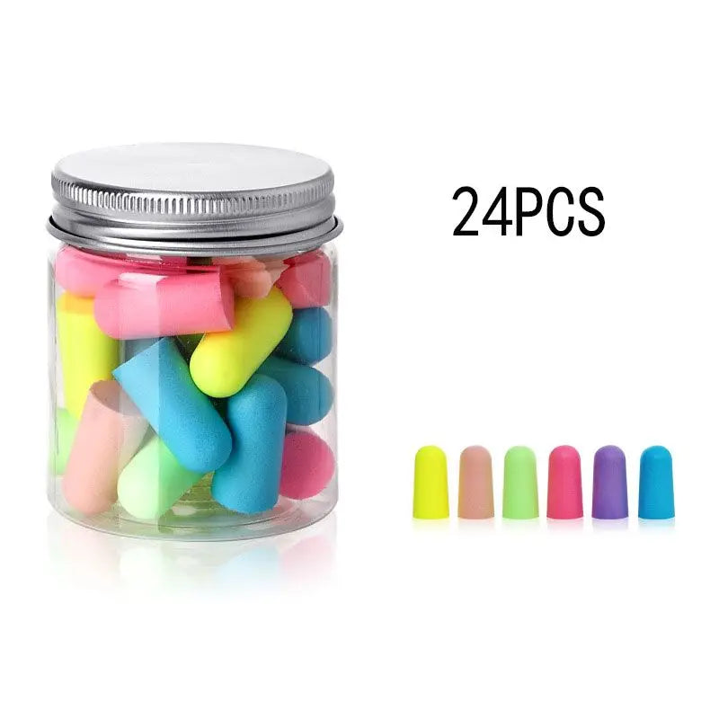 Soft Foam Earplugs Noise Reduction – 24/60/120 Pack Multicolor