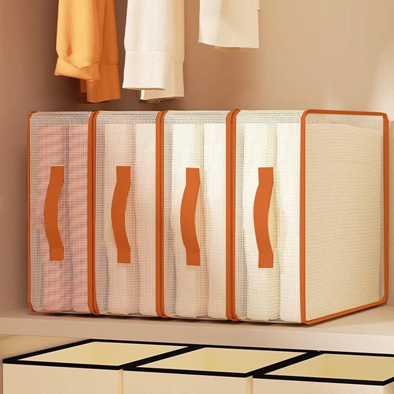 Clear PVC Blanket & Clothes Storage Bag with Zipper Organizer