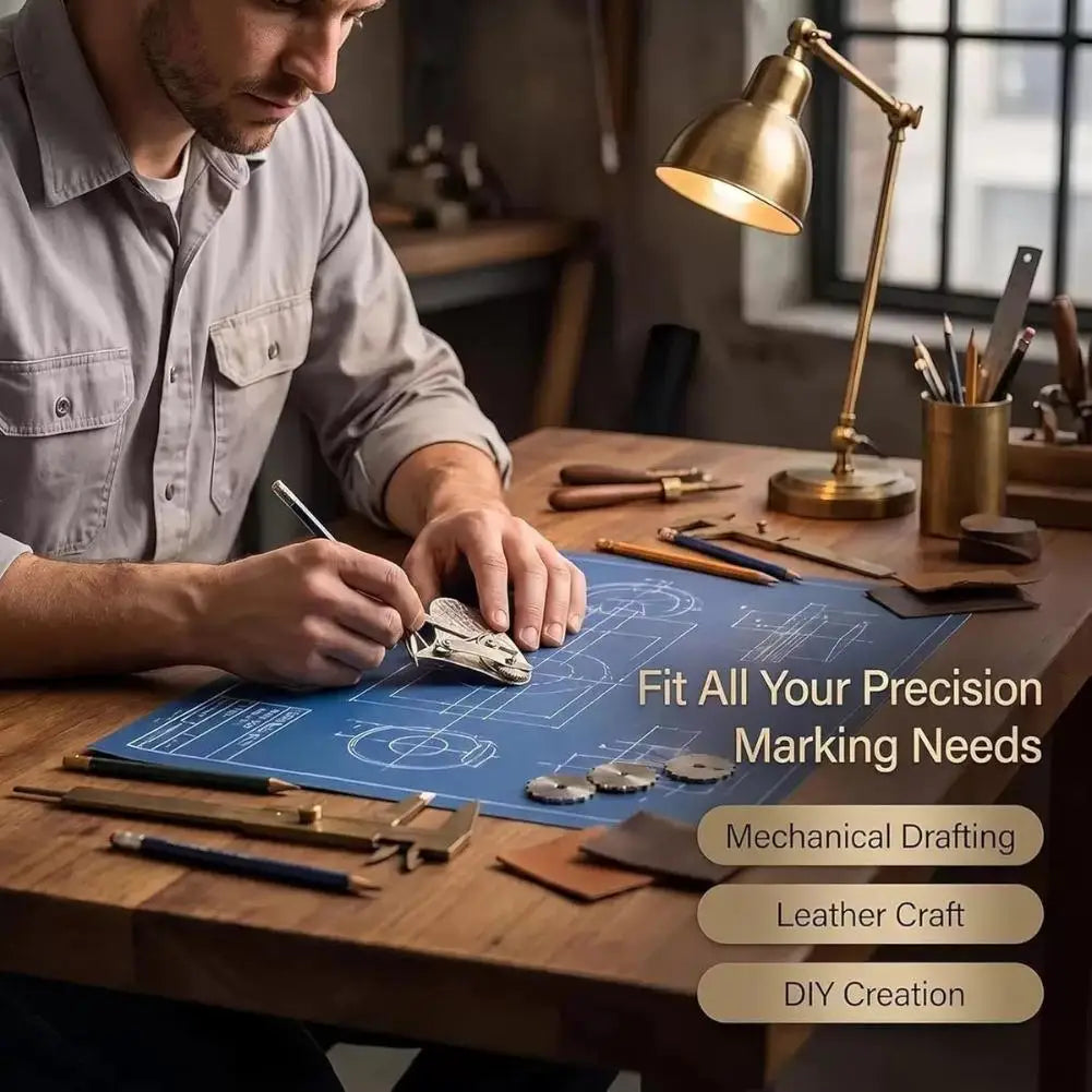Mechanical Gear Ruling Pen Set – Dotting & Dashed Line Scriber