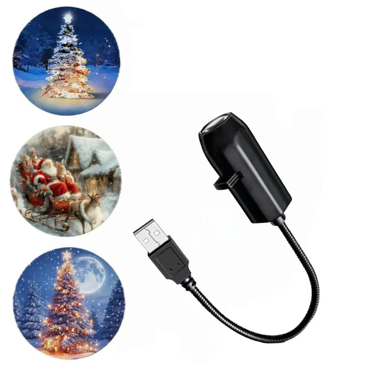 USB LED Projection Night Light – Interchangeable Slide Projector