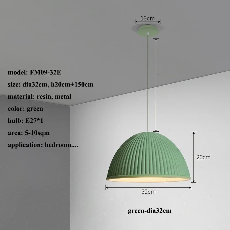 Wabi Sabi Semicircle LED Pendant Light | Modern Hanging Lamp