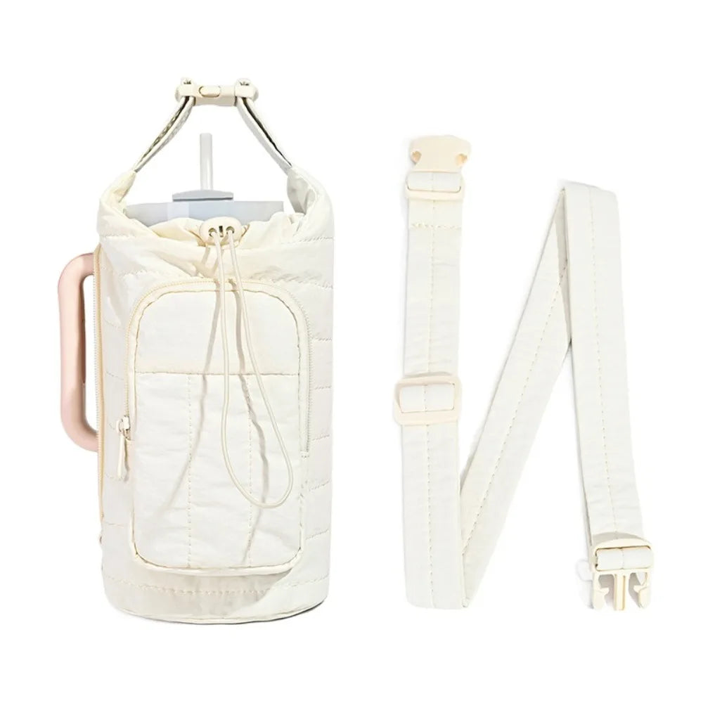 Water Bottle Holder Bag with Strap – Large Crossbody Carrier