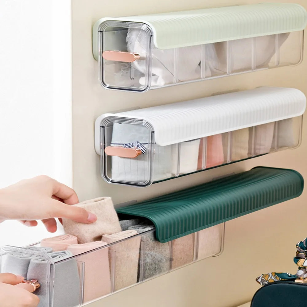 Transparent Underwear Organizer Box – Adjustable Compartments