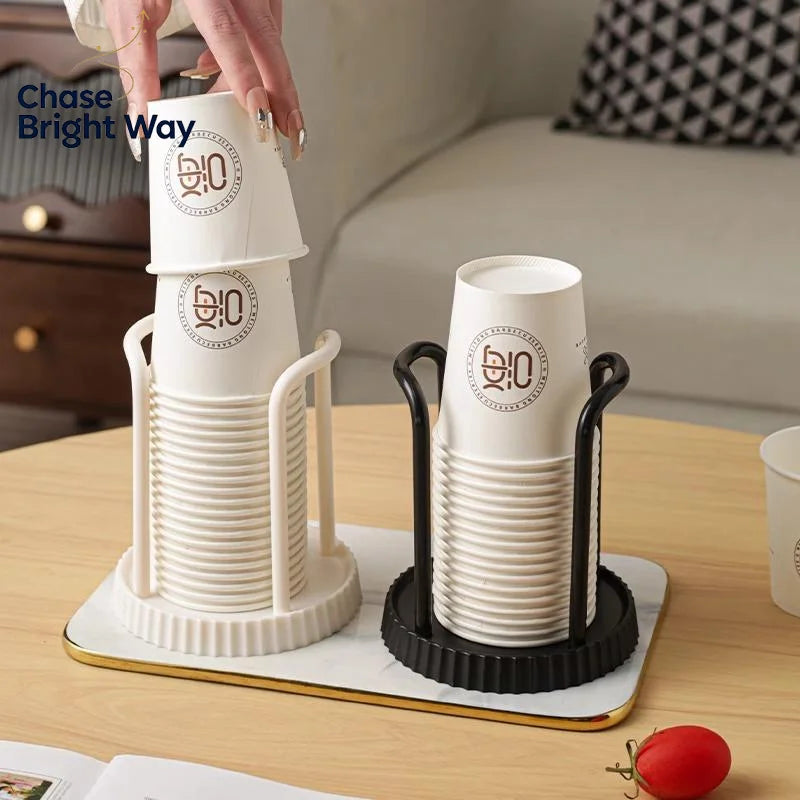 Vertical Disposable Paper Cup Holder Rack | Desktop Organizer