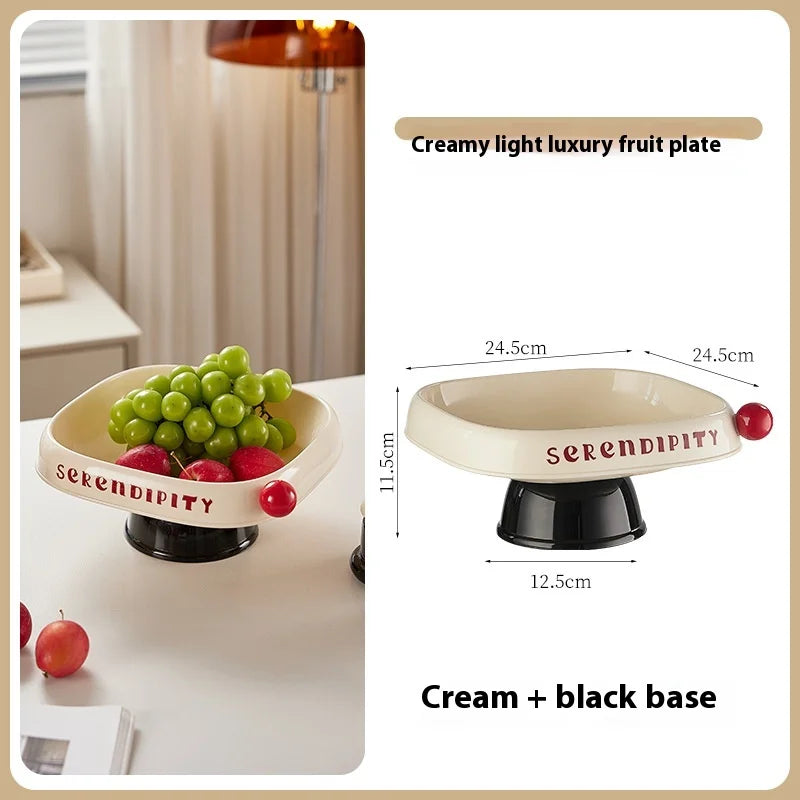 Elevated Fruit Bowl & Snack Tray with Lid | Kitchen Organizer