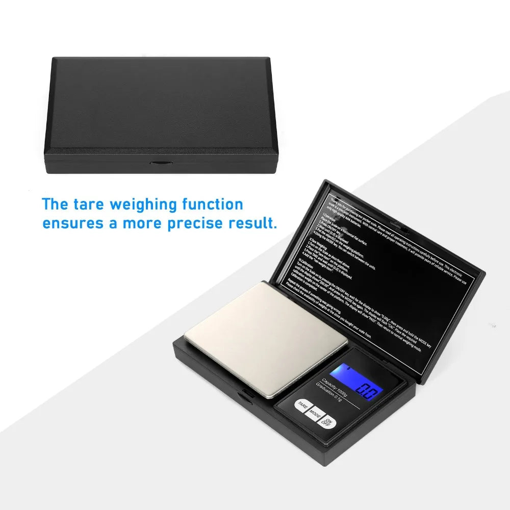 Digital Pocket Scale – 7 Units, Backlit, High Precision Gram Scale