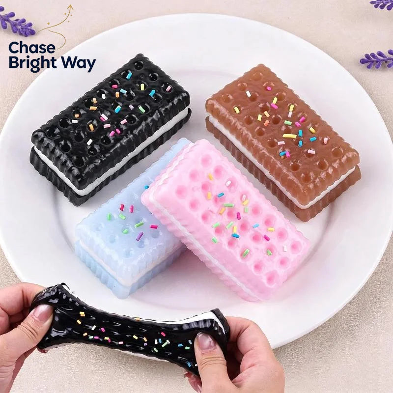Ice Cream Sandwich Squishy Fidget Toy – Soft Squeeze Sensory