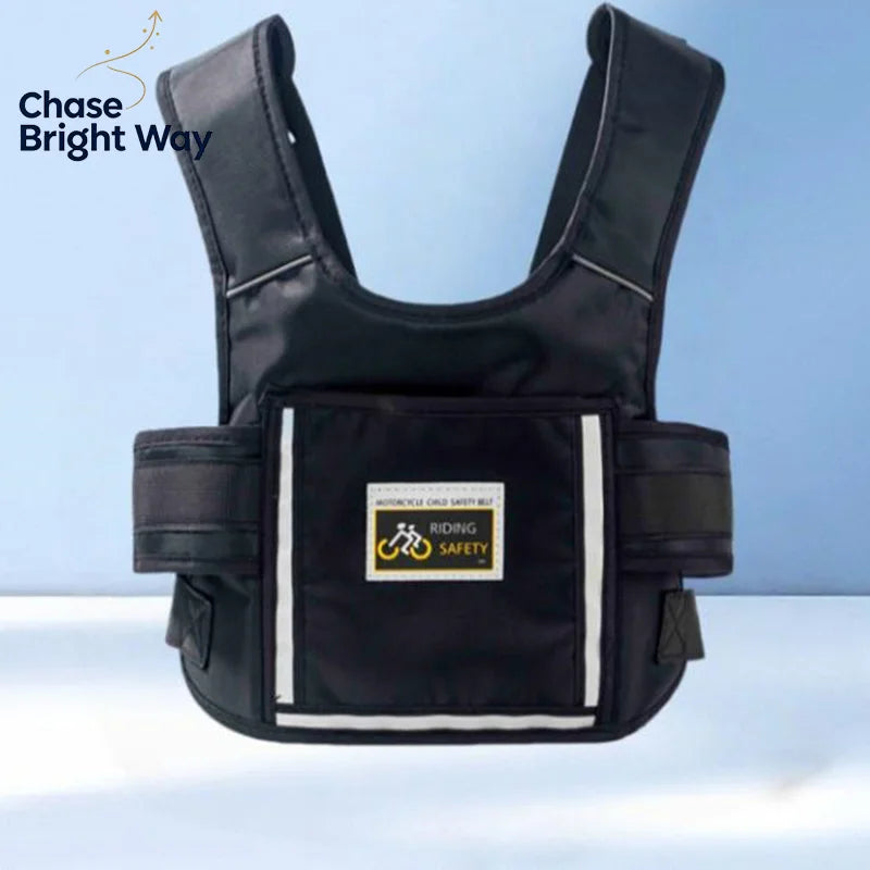 Kids Motorcycle Rear Seat Safety Harness – Adjustable & Reflective
