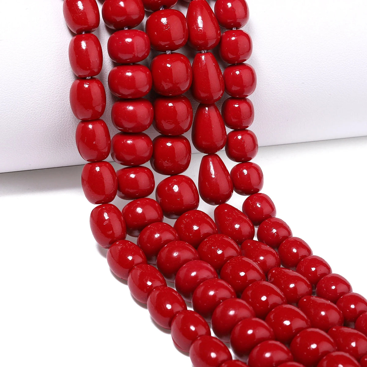 Natural Red Shell Powder Loose Beads – DIY Jewelry Making