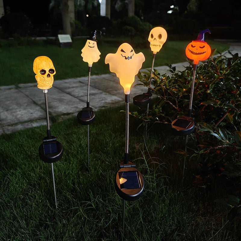Solar Halloween Ghost Skull Pumpkin Light – Outdoor Garden Décor