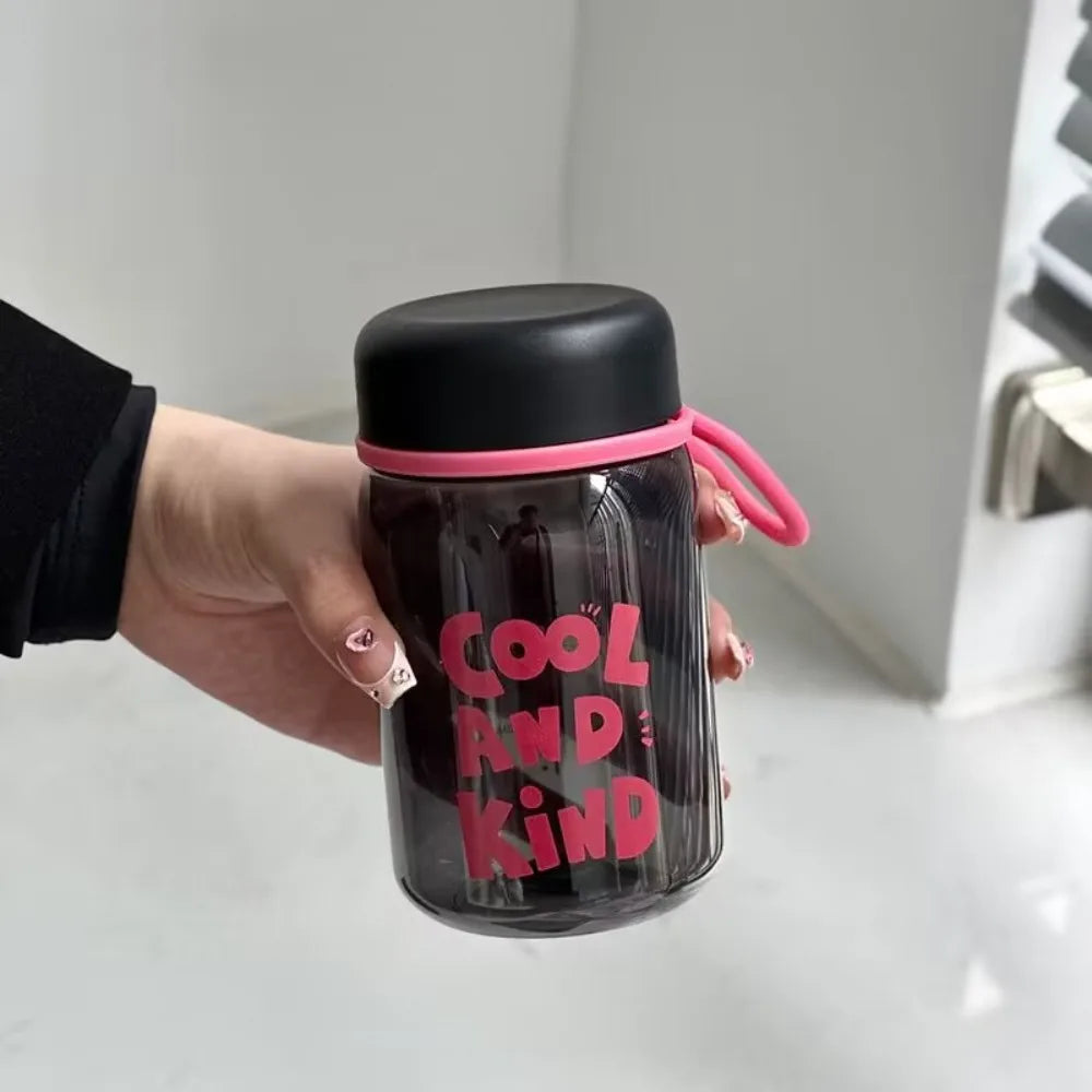 Transparent Water Bottle with Lanyard – 300ml & 500ml Sports Cup