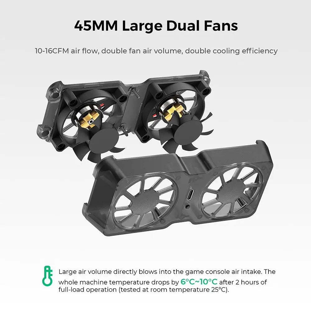 Magnetic Dual Fan Cooler for Steam Deck, XBOX Ally X, Legion Go