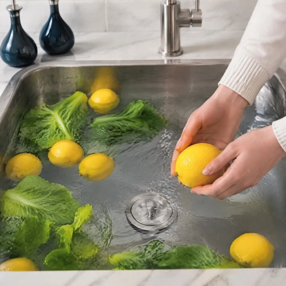 Stainless Steel Sink Strainer Deep Basket & Sealing Lid