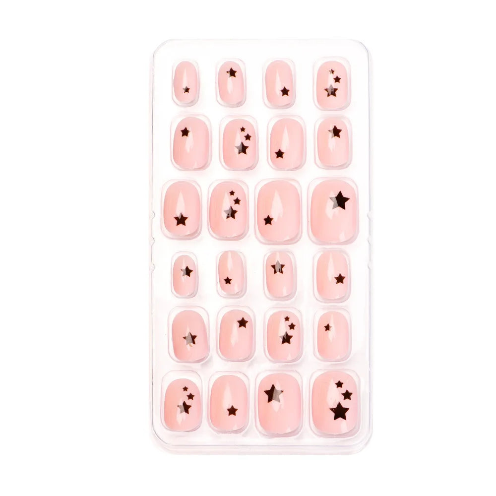 Y2K Press-On False Nails – 24-Piece Wearable Fake Nail Tips