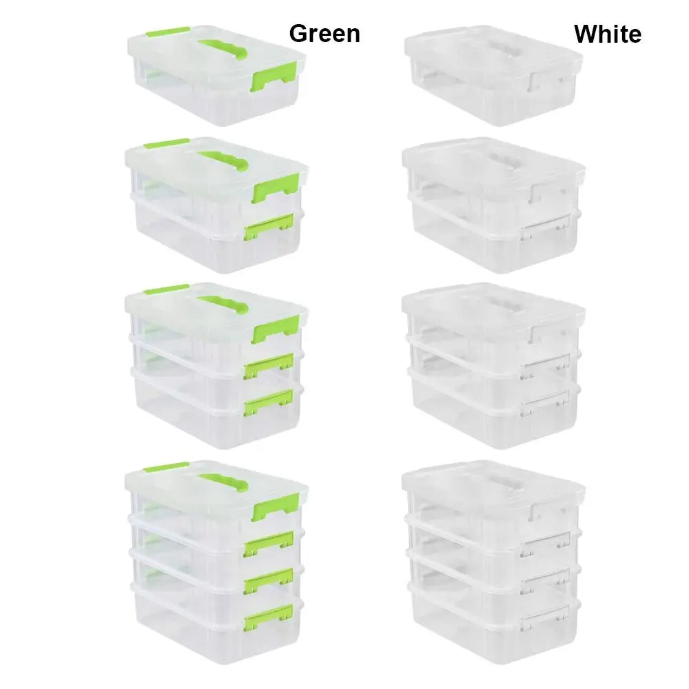 Stackable Transparent Pencil Case Multi-Layer Drawer Organizer