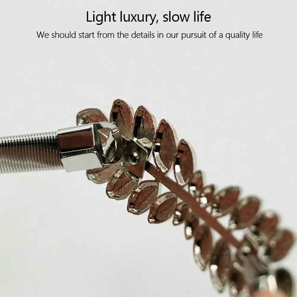 Elastic Metal Leaf Curtain Tiebacks – Gold & Silver Chain Belt
