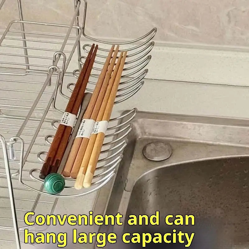 Wall-Mount Stainless Steel Sink Basket & Sponge Holder