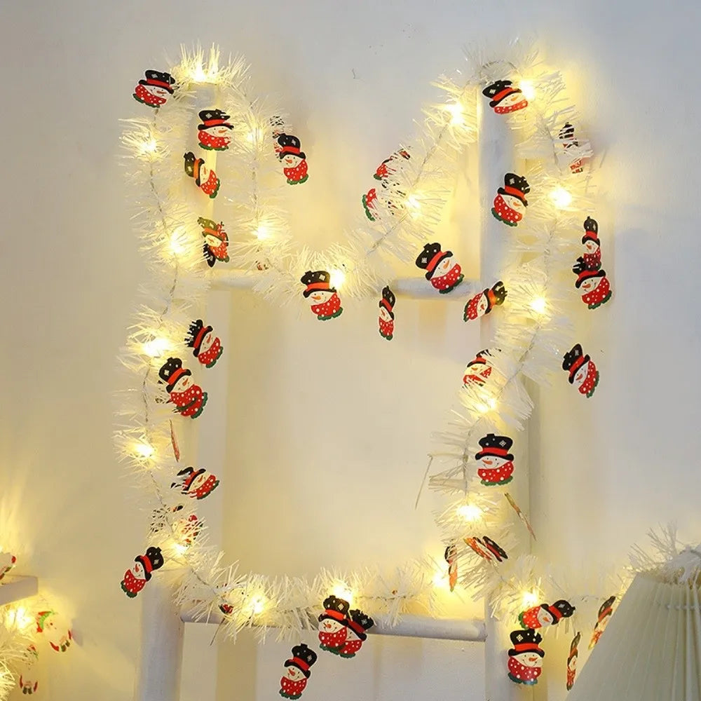 5M Christmas String Lights – Santa & Snowflake Décor Strip