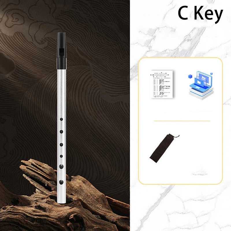 Irish Tin Penny Whistle C/D Key – 6-Hole Folk Flute
