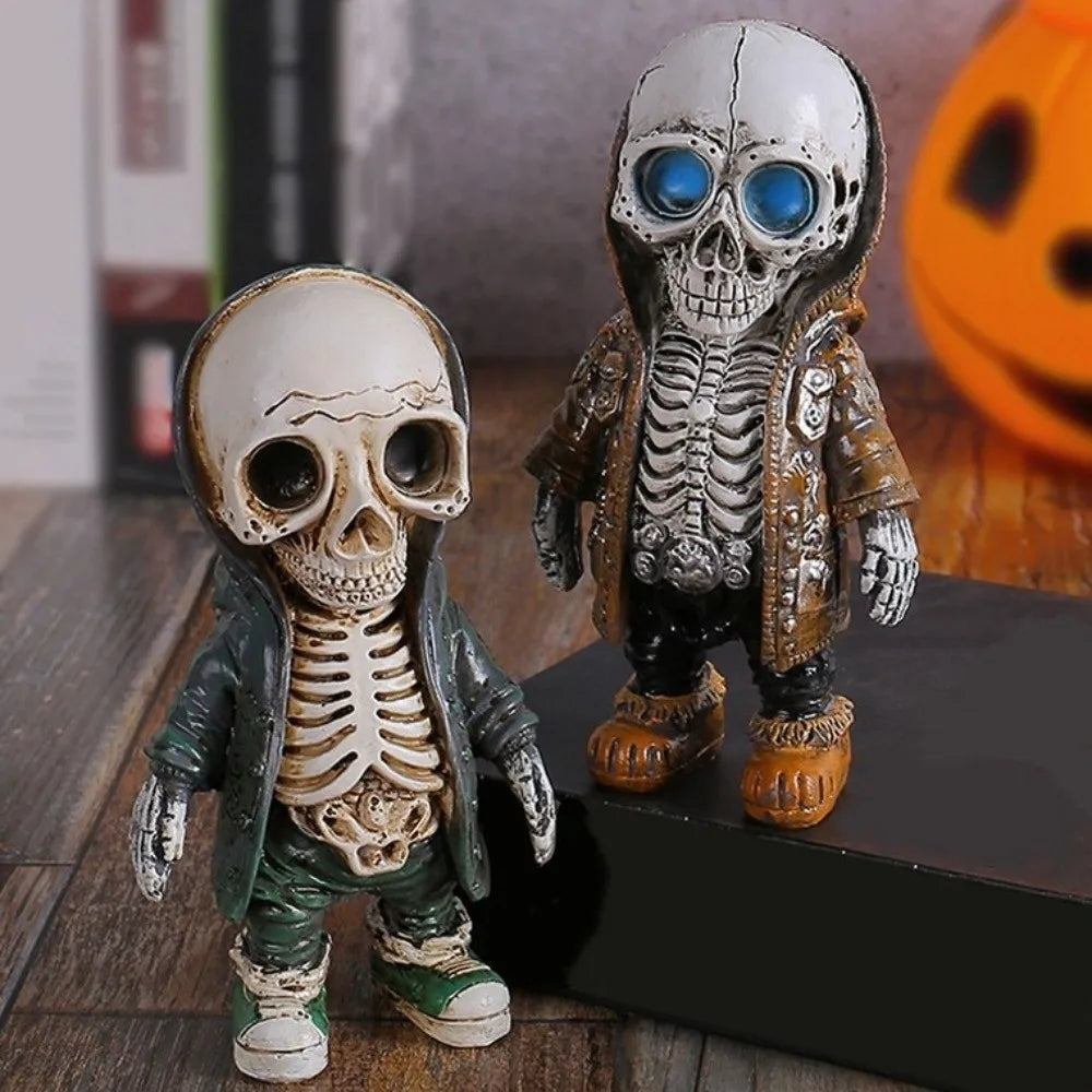Resin Skeleton Figurine | Halloween Desk Decor Statue