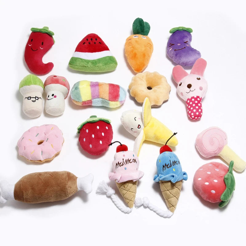 Plush Squeaky Dog Toy – Soft Bite-Resistant Chew & Play