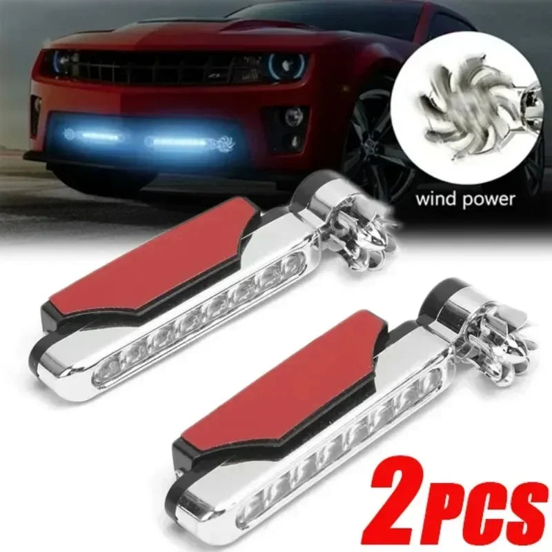 Wind-Powered LED Daytime Running Lights – Universal Car DRL