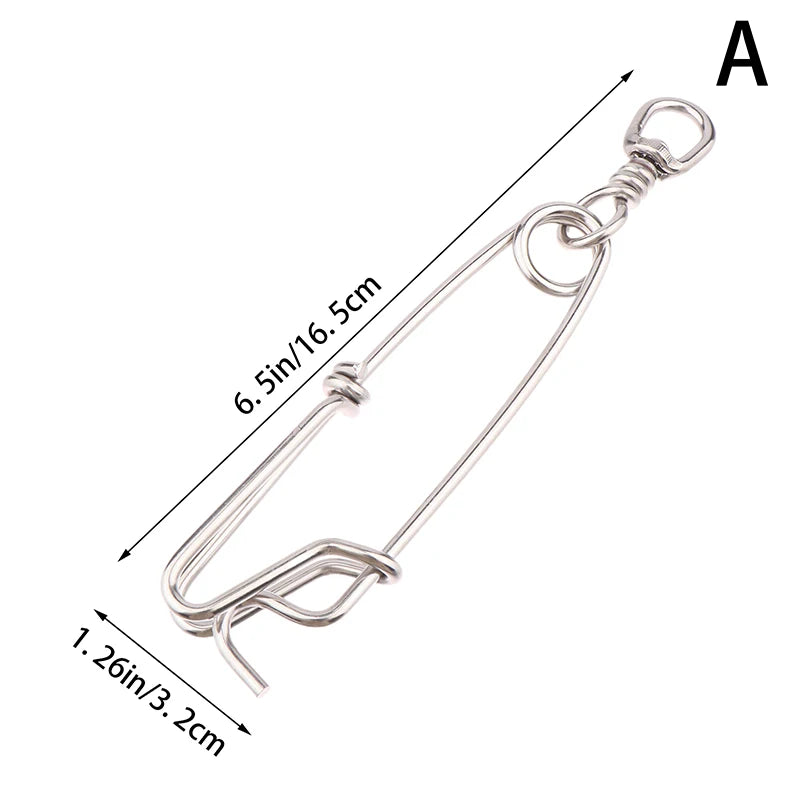 Stainless Steel Tuna Fishing Clip Snap & Swivel Ring Connector