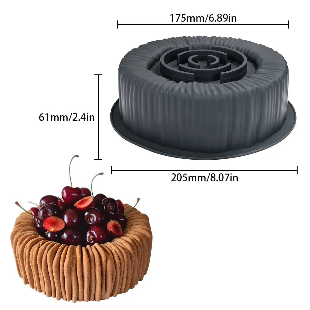 Silicone Ribbed Cake Mold – 1 & 6 Cell Cylindrical Baking Mould